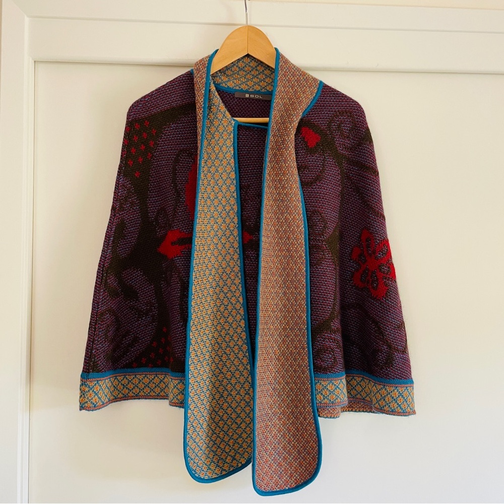 NEW SOL Knitted Cape,‎ One of a Kind